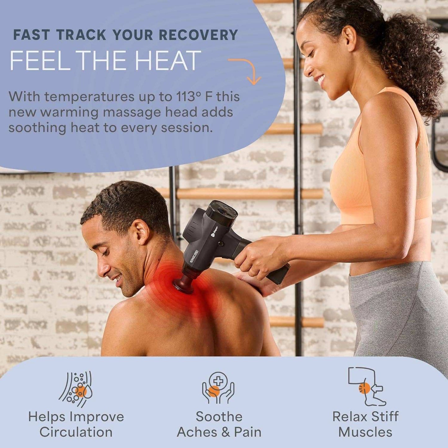 LifePro Sonic Pro Massage Gun – Deep Tissue Percussion Massa