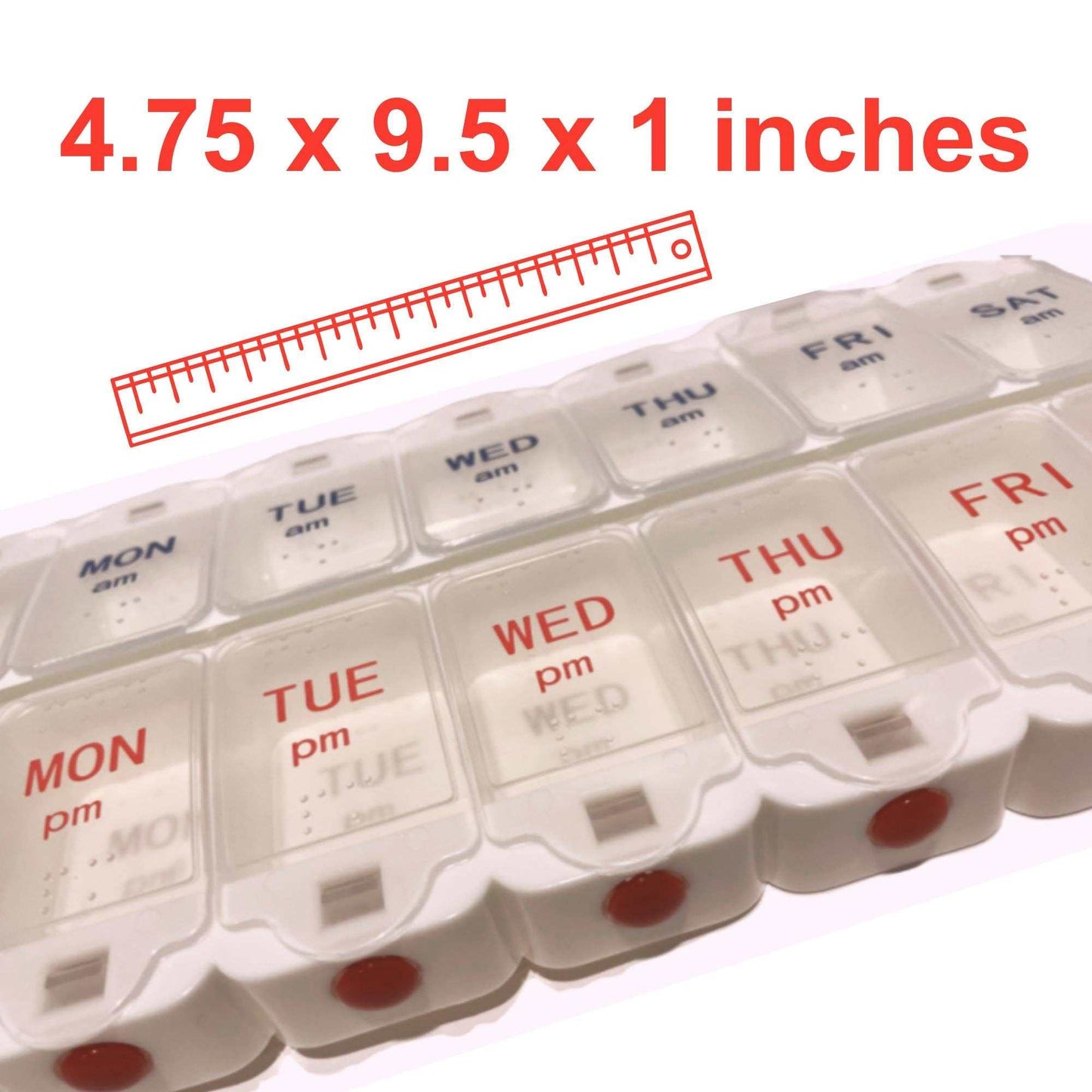 Arthritis-Friendly Pill Organizer (7 Day AM/PM) nice margins