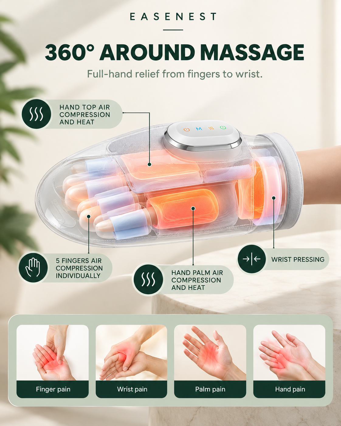 Cordless Heated Hand Massager